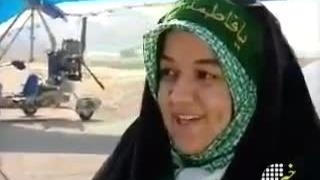 فاطمه فتحی نژاد اولین دختر خلبان بسیجی - هواپیمای جایروکوپتر زاویه سازی صورت