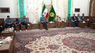 تشرف تیم ملی فوتسال به حرم مطهر رضوی و دیدار با تولیت آستان قدس رضوی