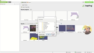 ویدئو چهارم، بازکردن پروژه جدید و معرفی نوارابزار ( درخت پروژه) در نرم افزار Leapfrog Geo