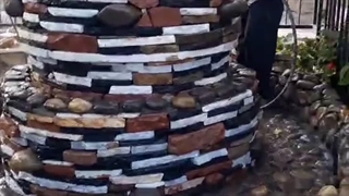 اجرای آبنما از سنگ مالون