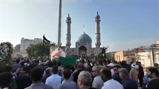 آیین تشییع و خاکسپاری پیکر رییس فقید شورای اسلامی شهر قشم، حاج حبیب بازماندگان قشمی