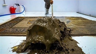 تمیز کردن کثیف ترین فرش دنیا!