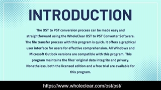 WholeClear OST To PST Converter
