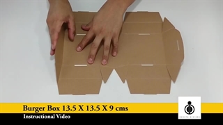 ویدیوی آموزش طراحی و چاپ و تولید جعبه برگر مثلثی | طرح اول