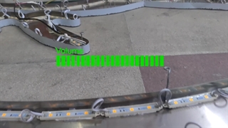 ساخت و نصب تابلو استیل طلایی با نور آندریک انبه ای