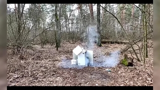 امتحان کردن ترقه انفجاری در ماشین لباس شویی