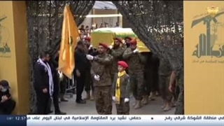 گوشه ای از مراسم تشییع شهید ابراهیم عقیل فرمانده یگان رضوان حزب الله لبنان