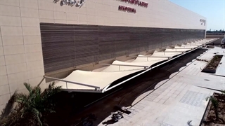 سایبان پارچه ای ورودی ترمینال فرودگاه بین المللی آبادان