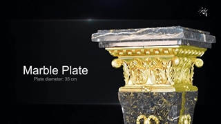 میز سنگی مرمر مشکی پارس لوستر فراهانی کد 960116