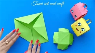 ساخت کیف مدرسه با کاغذهای رنگی