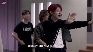 پشت صحنه‌ی ضبط موزیک ویدیوی GGUM توسط یونجون TxT با زیرنویس فارسی