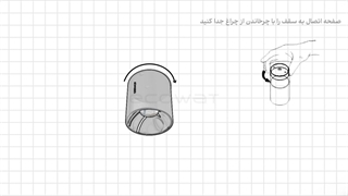 نحوه نصب چراغ روکار استوانه‌ای