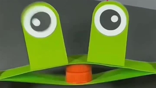 کاردستی قورباغه با کاغذ رنگی