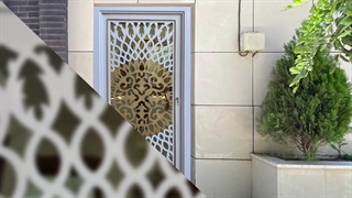 درب حیاط سی ان سی طرح آفتابگردان 1066