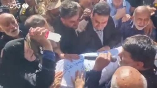 تشییع شهید دفاع مقدس محمدرضا شجاعیان در دامغان