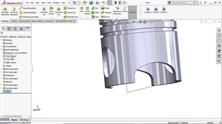 طراحی سیلندر solidworks