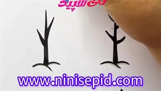 نقاشی درختان با الگوی مشترک