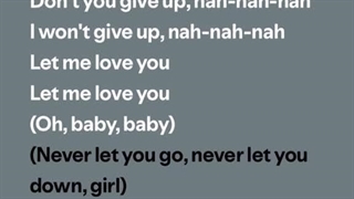 Let me love you song by Justin  Bieber