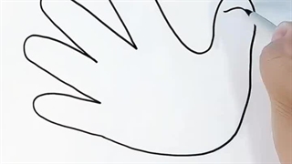 نقاشی طاووس با الگوی انگشتان دست