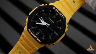 ساعت جی شاک زرد G-shock GA-2100