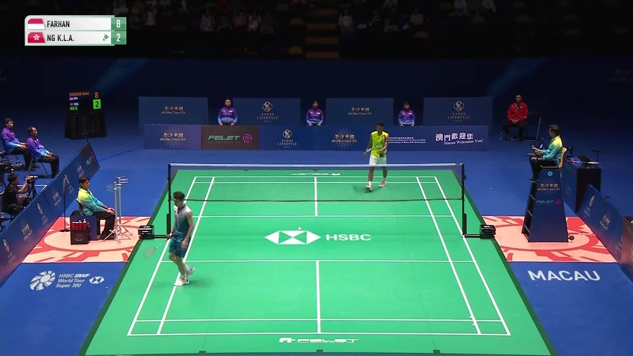 Macau Open Badminton 2024 Alwi Farhan (INA) [8] vs. Ng Ka Long Angus