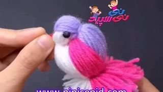 کاردستی گنجشک با کاموا