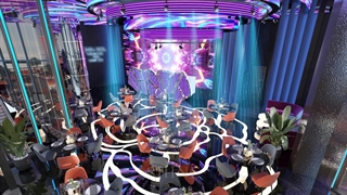 طراحی و اجرای داخلی کافه رستوران دیسکویی پردیس