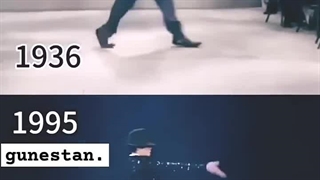 رقص مبتکرانه "چارلی چاپلین"  در سال 1936 دقیقا شبیه به بریک دنس معروف مایکل جکسون در 1995