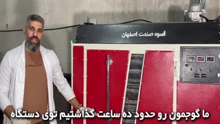 خشک کردن گوجه با دستگاه خشک کن میوه اسوه صنعت 09138900047