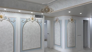 اجرای قاب بندی دیوار کلاسیک - هنربرتر 09123216508