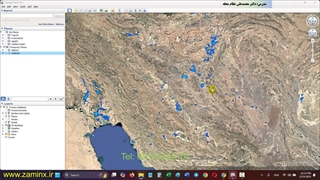 نمایش مکان تالاب ها در گوگل ارث Google Earth