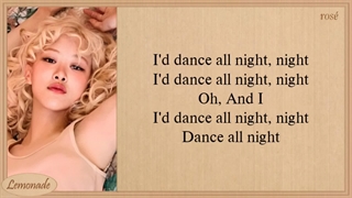 لیریک آهنگ dance all night از رزی