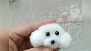 آموزش درست کردن عروسک سگ کوچولو با منگوله بافتنی