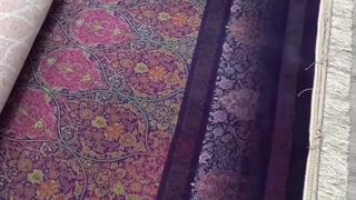 فرش ابریشم ماشینی 201725 تمام رنگ به زیبایی تابلوی نقاشی!