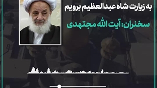 زیارت عبد العظیم حسنی(ع).مرحوم آیت الله مجتهدی