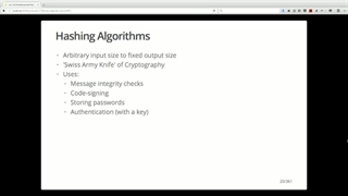 OReilly Encryption Training - 01 Introduction - 04 Introduction to Hashing Algorithms