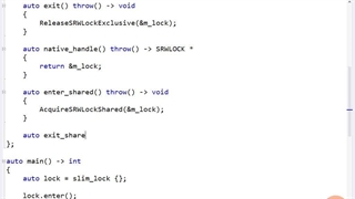 Pluralsight Modern C Plus Plus Concurrency - 03_05  Slim Reader Writer Locks and Guards