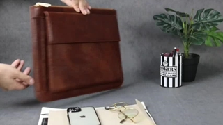 معرفی و آنباکس فولدر چرم طبیعی مدل F114 از برند چرم آتریس