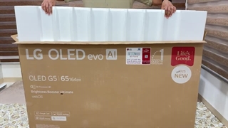 آنباکسینگ تلویزیون ال جی G5 | بررسی طراحی و لوازم جانبی