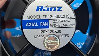 فن 120 در 120 میلیمتر 220 ولتی برق مستقیم پهنای 38 میلیمتر 0.14 آمپر