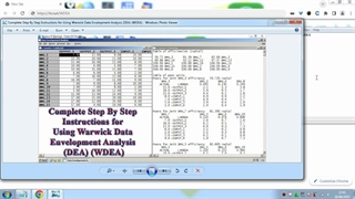 Warwick Data Envelopment Analysis (DEA) (WDEA) Full Version