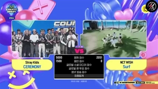 دیروز استری کیدز اولین برد آهنگ سرمونی رو به دست آورد. رقیب گروه ان سی تی بود.