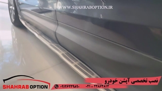 نصب رکاب بغل سانتافه پرژکتور سانتافه پولیش و احیای رنگ بدنه ی سانتافه