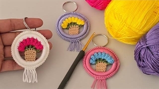 این تکه قلاب‌بافی را به هر چیزی تبدیل کنید! | جاکلیدی، آهنربا، هدیه