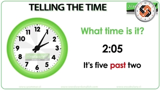 آموزش خواندن ساعت به انگلیسی