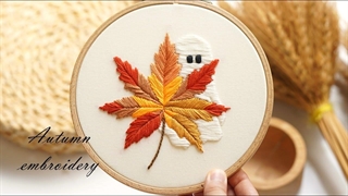 گلدوزی پاییزی