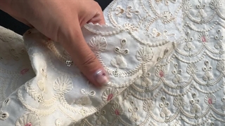 پارچه تافته سوزن دوزی استخونی