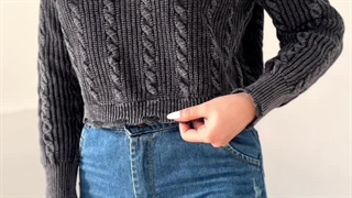 پلیور بافت سنگشور - آستین کوتاه