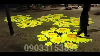 نورپردازی پارک با لوگو پروژکتور