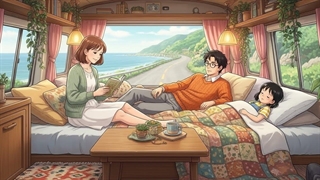 یک روز بارانی در خانه سیار ما 